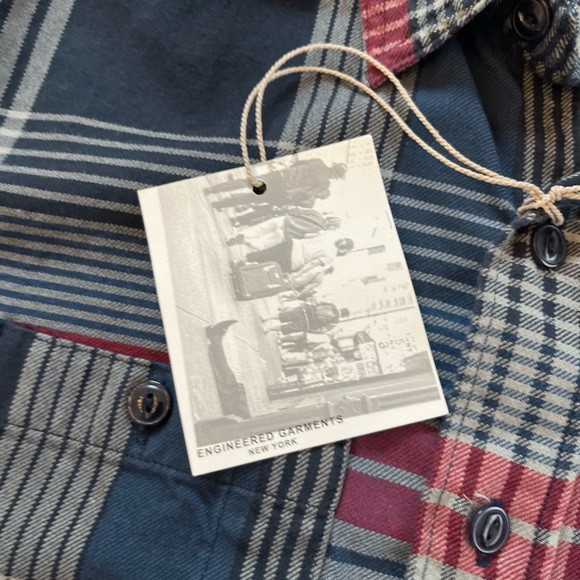 Engineered Garments men’s plaid Flannel shirt, size M - Picture 3 of 6